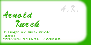 arnold kurek business card